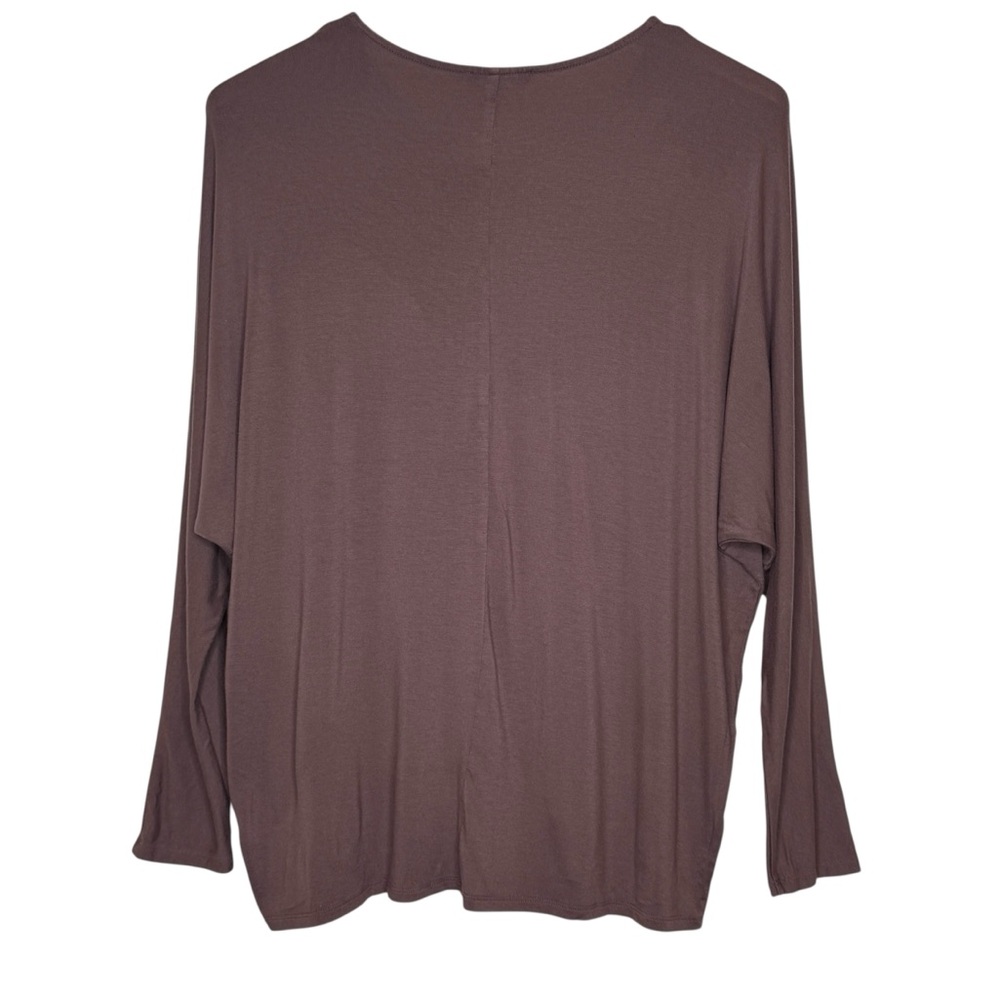 Universal Standard Liquid Jersey Crew Neck Dolman Sleeve Top Brown XS‎ 10-12 - Picture 2 of 5